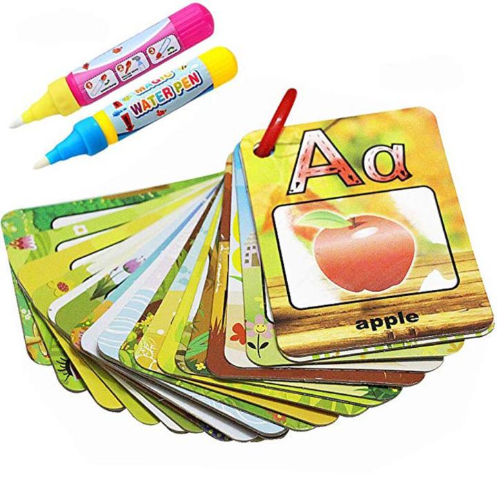 eusable Water rawing Learning Card ag en ainting oard English Words ecognize Early Educational o for kids