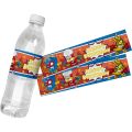 6pcs Superzings Theme Water Bottle Stickers Birthday DIY Baking Seal Labels Sticker Birthday Party Baby Shower Decoration Supply. 