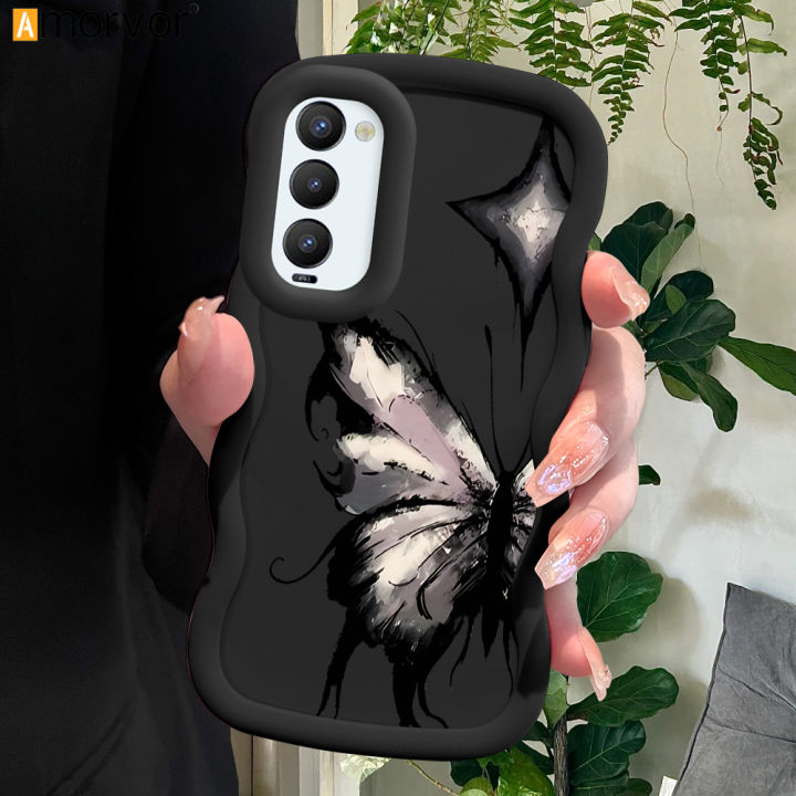 AMORVOR for Tecno Camon 18 Camon 18 P Camon 18T Back Cover Star Butterfly Pattern Luxury Phone Case Macaron Wave Soft Silicone Mobile Cover