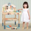 Tool Bench for Kids Toy Play Pretend Toys Tool Bench Workshop Workbench with Tools Set Wooden Construction Bench Toy. 