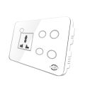 Danecore 4 Gang Socket Touch Switch Button – Modern Design Non WIFI Touch panel Button, Wall light Switch. 