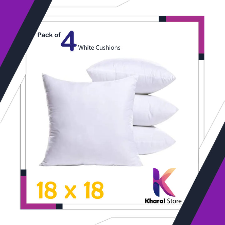 Sofa Cushion Set Of 4 (Four) Pcs Filling Ball Fiber Polyester Size 18 x 18 inch