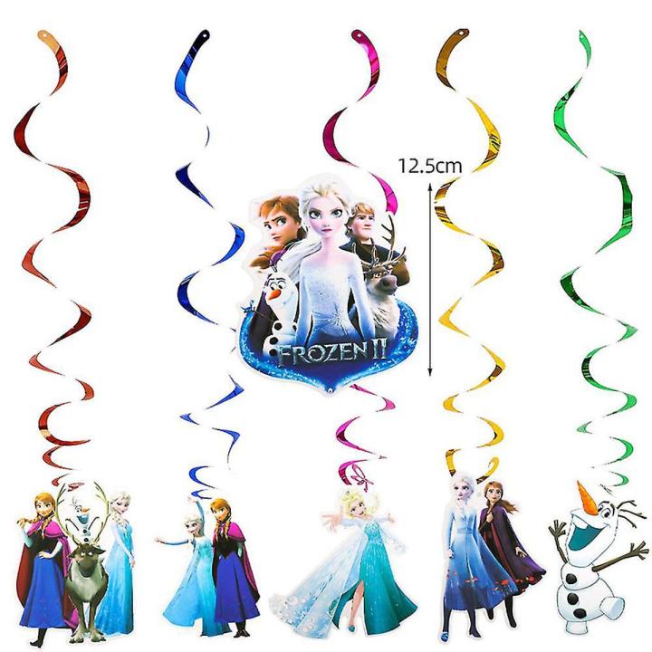 FROZEN SPIRALS ( PACK OF 6 STREAMERS AND 6 CUTOUTS )