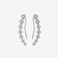 A Row Of 7 Crystal Stud Earrings For Girls - Pair. 