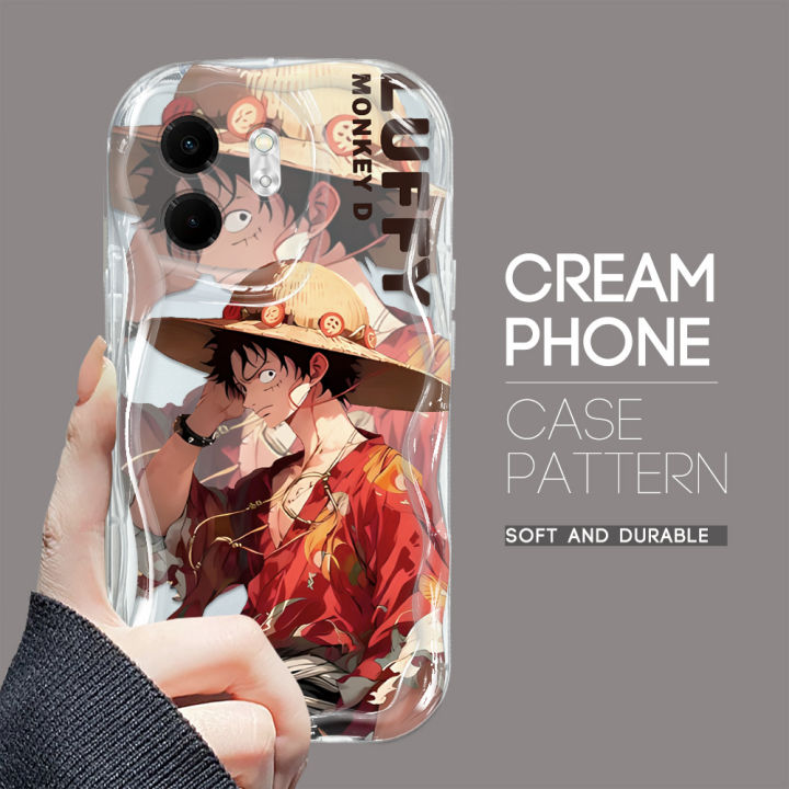 YYDS for Infinix Smart 9 Hot 50i Back Cover Anime Cool Luffy Case Cream Texture Wavy Edge Soft Silicone Mobile Cover