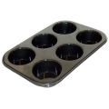 Premium Quality 6 Muffin Pan - Jumbo Cupcake Pan - Muffin Pan Nonstick - Muffin Pan 6 Cup Muffin Baking Cupcake Mold Non-Stick Muffin Tray Muffin Pans and Cupcake Maker Cupcake Baking Pan Black. 