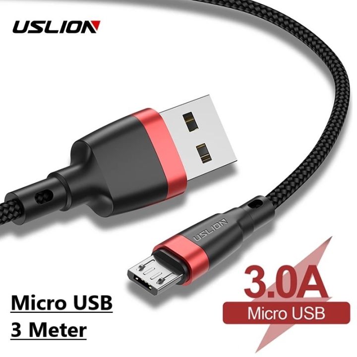 USLION%20Premium%20Quality%20Micro%20USB%20Cable%20-%203%20Meter%20-%20Fast%20Charging%20-%20Image%204