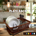 Fancy Plate Rack - 3-in-1 Large Durable Plastic Kitchen Sink Dish Rack - Premium Quality, Made from Pure Materials - Dish Drying Rack & Kitchen Organizer.. 