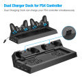 For PS4 Vertical Stand Cooling Fan Controller Charging Station PlayStation 4. 