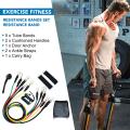 {ORIGINAL-BAND} Ultimate 11-Piece Yoga & Pilates Resistance Bands Set: Elevate Your Workout with High-Quality Elastic Tubes for CrossFit, Bodybuilding, and Total Fitness. 