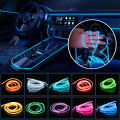 Car Dashboard Neon Light Car Interior Decorative Lamps Strips Atmosphere Lamp Cold Light Decorative Dashboard Auto LED Ambient Lights 2M. 