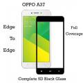 Oppo A37 Full Black 9D5D6D10D11D21D Tempered Glass Screen Protector Full Glue Edge To Edge For Oppo A37. 