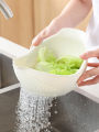 Kitchen basin rice water fruit vegetable washing plastic drainage basket. 