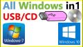 Windows 7 / 10 All in One 32 / 64 Bit 42in1 Bootable USB Drive 32GB USB Drive. 