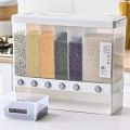 Rice Dispenser Food Storage Box Container | Insect Moisture Proof Seal | Grain Kitchen Organizer Wall Mounted. 