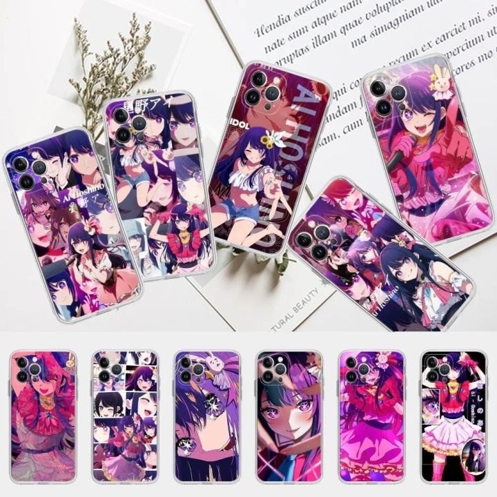 Anime Oshi No Ko Phone Case For IPhone 8 7 6 6S Plus X SE 2020 XR XS 14 11 12 13 Mini Pro Max Mobile Case