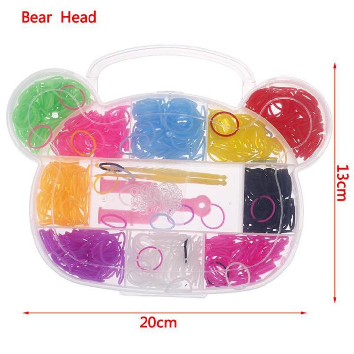 600pcs Colorful Rubber Loom Bands Weave Elastic Make Bracelet DIY Box Girls Gift