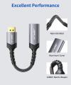 JSAUX (Male to Female) DP Display Port to HDMI Converter 1080P@60Hz Nylon Braided Aluminum Shell. 