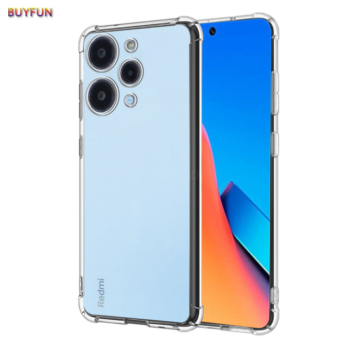 For Xiaomi Redmi 12 4G Clear Soft Silicone Protector Case For Redmi12 4G Transparent ShockProof Bumper Back Cover