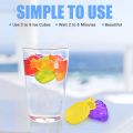 Reusable Assorted Fruit Shaped Ice Cubes - 10 Pieces. 