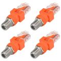4 Pack Coax RF F Female to RJ45 Male Converter for Line Tester. 