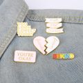 Funny Quote Enamel Pins Badge Inspirational Encouraging Brooches Backpacks Clothes Lapel Pin Jewelry Gift for Friends. 