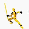 Upgraded 3D printed multi-joint action figure Lucky 13 Carrot Man assembly and decompression toy variety model. 