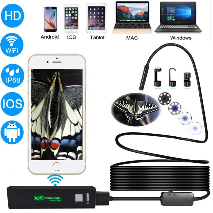 8mm Lens Endoscope 3.5M Soft Cable Wifi Endoscope Camera Inspection Camera high quality
