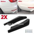 Universal Rear Bumper Canards Lip Bumper Deflector 02 Pcs. 