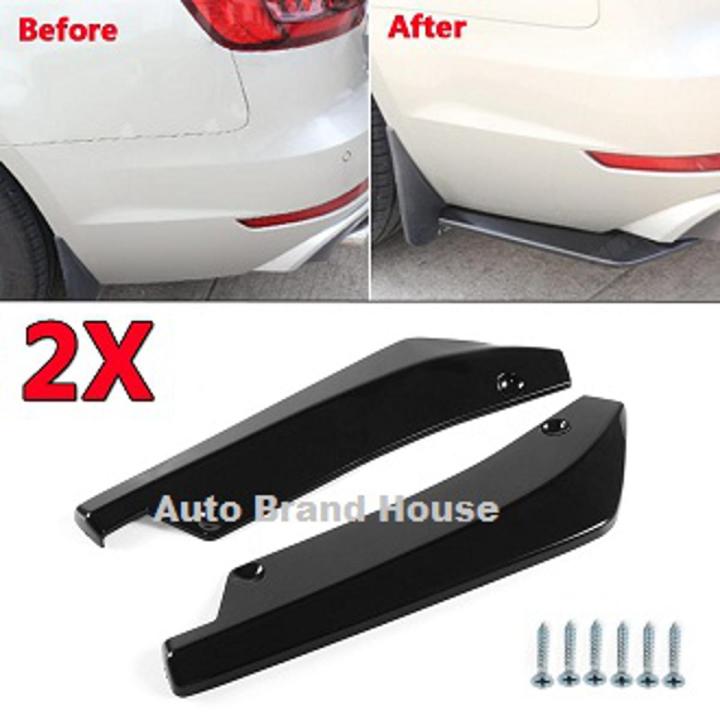 Universal Rear Bumper Canards Lip Bumper Deflector 02 Pcs