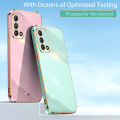 For OPPO A95 Back Cover Luxury 6D Plating Soft Case Camera Lens Protection Square Frame Silicone Glossy Shockproof Mobile Phone Cases. 