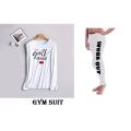White Girl Power Gym Suit for Women. 