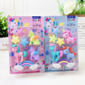 Fancy Unicorn Eraser Set - 7 Different Pieces In Set - Creative Unicorn, star and rainbow fantasy eraser. 