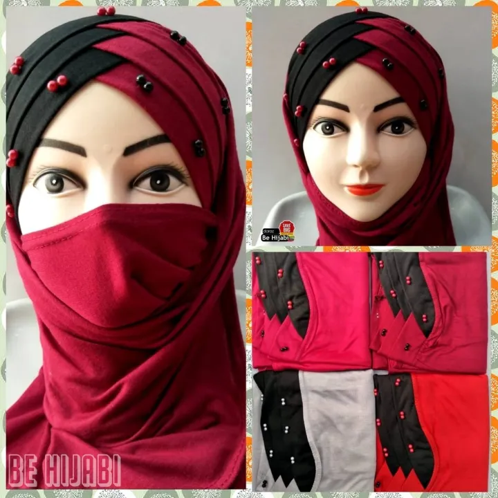 Pearl%20Ready%20To%20Wear%20Hijab%20With%20Nakab%20Two%20Color%20Combination%20Be%20Hijabi%20-%20Image%203
