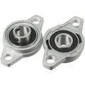 NANLIY- 4Pcs KFL001 12mm Zinc Alloy Self Aligning Pillow Block Flange Bearing Rhombic Bearing Housing. 