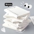 50pcs Simple Line Series Korean Ins Note Paper Creative Cute Plan Punch Note Book Small Book Can Tear Students with Sticky Notes. 