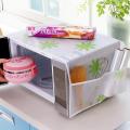 Microwave Oven Cover Kitchen Oil Dust Waterproof Double Pockets Kitchen Accessories Supplies Home Decoration. 