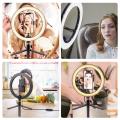 10.2 Inch Ring Light with Stand - Rovtop LED Camera Selfie Light Ring for iPhone Tripod Phone Holder for Video Photography. 
