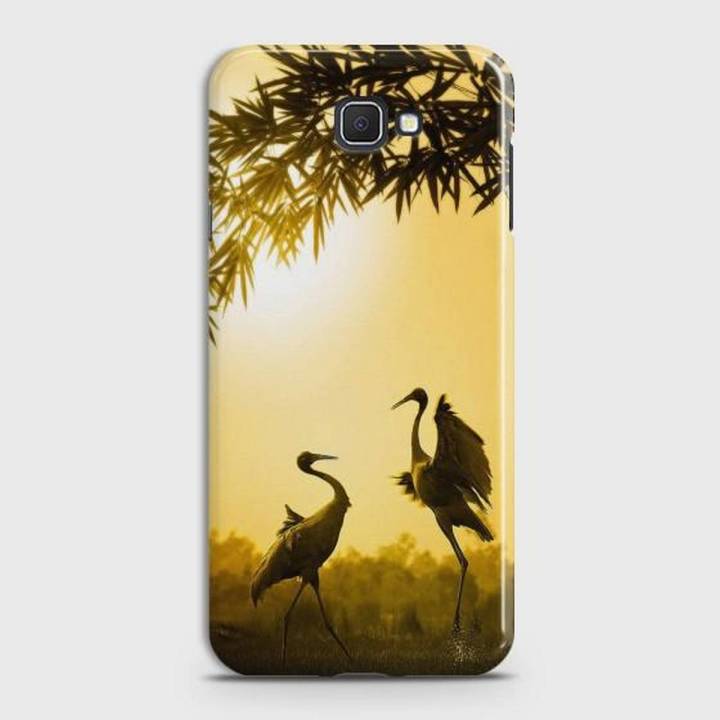 Samsung J7 Prime Cover - SkinLee HQ Hard Case - Lovely SandhillCrane Dance - SKINLEE-451-1-223-30