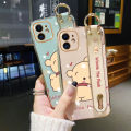 JIUMOO For VIVO V17 Case With Wristband Cartoon Cute Winnie The Pooh New Design Shockproof Phone Case Pattern Plating Silicone Casing Full Cover Camera Thin SoftCase Protection Cases. 