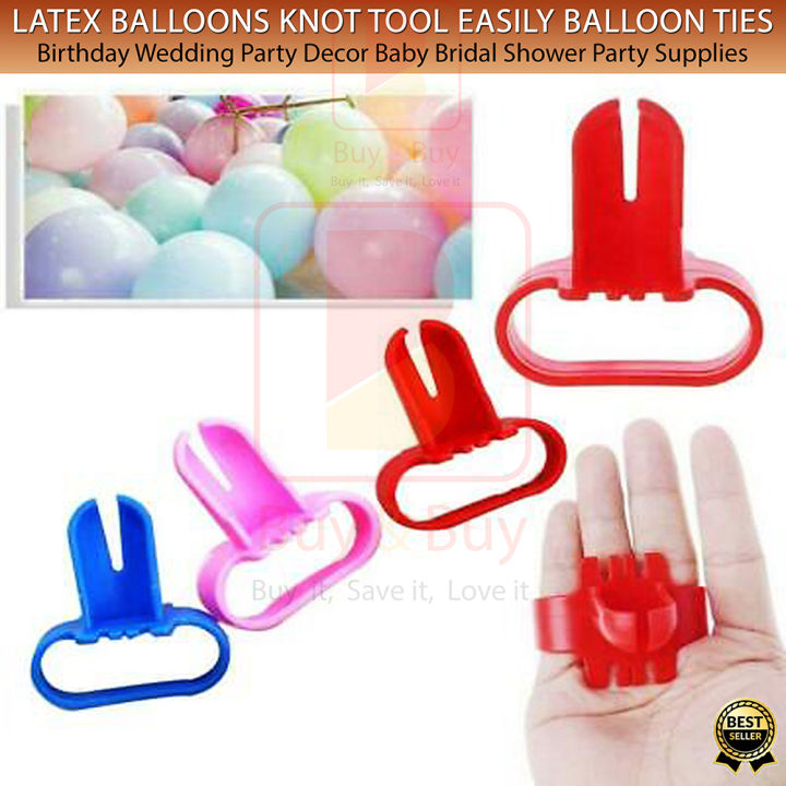 Pack of 10 Easy to Use Knot Tying Tool for Latex Balloon Party Supplies Balloons Tie
