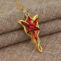 Jewelry Ladies Gift Pendant Necklace Hobie 1 Piece Vintage Green Leaf Man Lord of the Rings Elf Pendant Chain Necklace. 