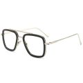 Tony Stark Glasses Men Women Magnifier Reading Eyewear Steampunk Blue Light Blocking Square Eyeglasses Plus Diopter +0.5 +6. 