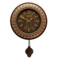 Hitco Round Hanging Wall Clock - Pendulum Style Wall Clocks - New Hanging Wall Clocks for Bedroom / Living Room / Decor - Decorating Item for Home - Clock Wall Stylish. 