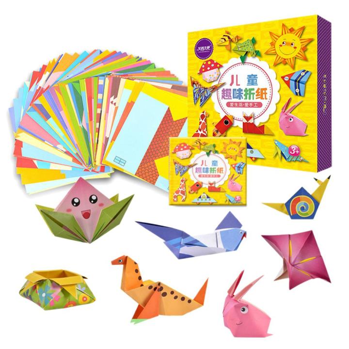 108 Pcs Cartoon Origami Book Paper Arts and Craft Animal Crafts