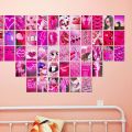 Pink Neon Aesthetic Pictures Wall Collage Kit, Cute Pink Room decor , Photo Collection Collage Aesthetic Posters for Room Decor, Wall Prints Wall Decor for Bedroom/Dorm, 50PCS of your own choice. 
