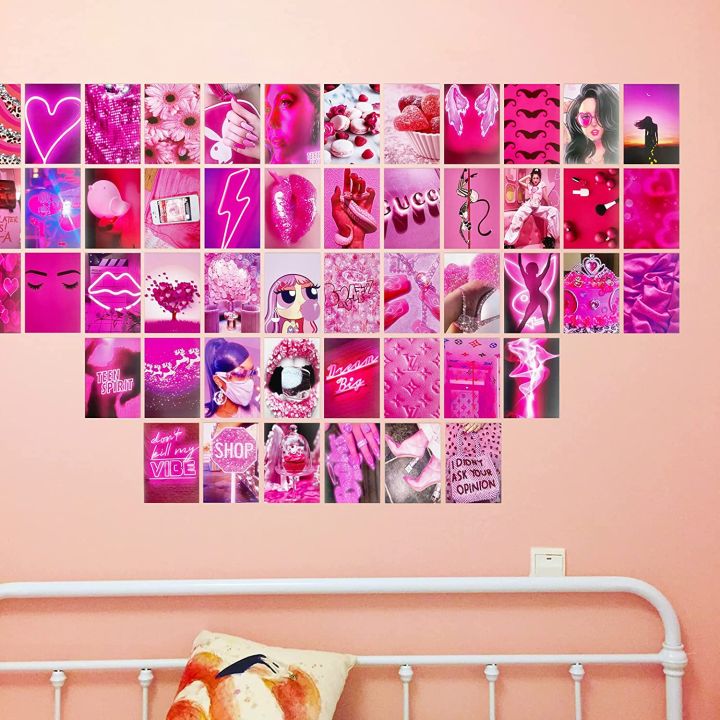 Pink%20Neon%20Aesthetic%20Pictures%20Wall%20Collage%20Kit,%20Cute%20Pink%20Room%20decor%20,%20Photo%20Collection%20Collage%20Aesthetic%20Posters%20for%20Room%20Decor,%20Wall%20Prints%20Wall%20Decor%20for%20Bedroom/Dorm,%2050PCS%20of%20your%20own%20choice%20-%20Image%203