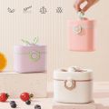 Little Crown Bee Design Infant Travel Essentials Portable Plastic Milk Powder Can Portable Formula Container. 