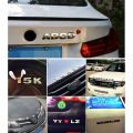 1 pc 25mm Silver Metal DIY 3D Alphabet Letter Digital Number Car Emblem Sticker. 