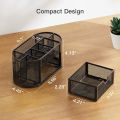 Metal Mesh Desk Organizer 9 Compartment With Drawer. 